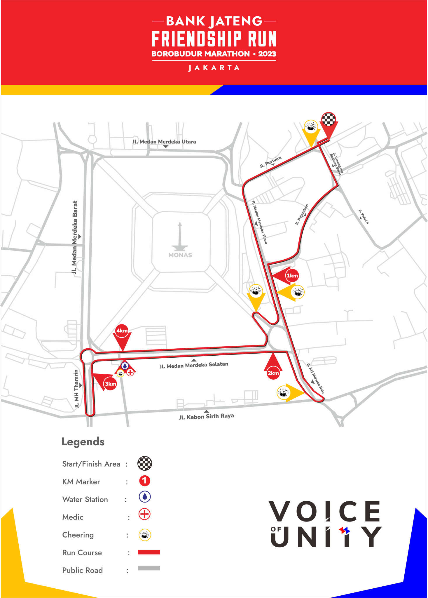 Peta Lomba Bank Jateng Borobudur Marathon