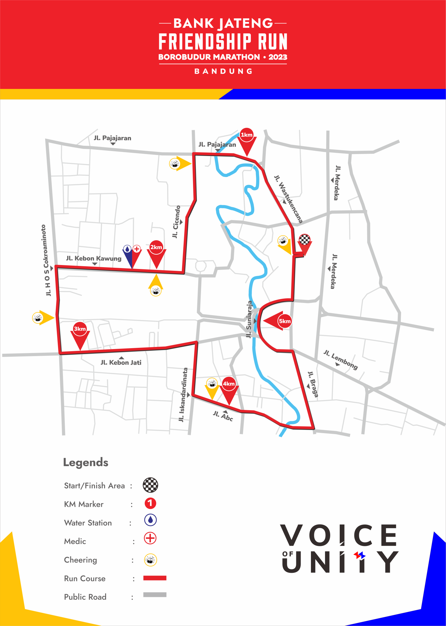 Course Map Bank Jateng Borobudur Marathon 2024